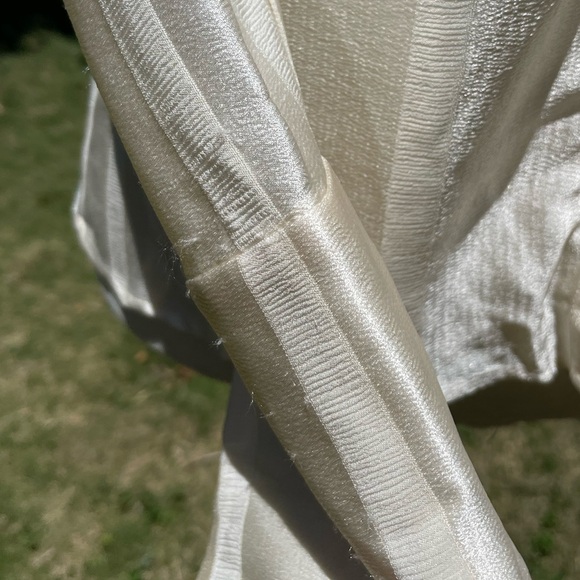 Alexis Cold Shoulder Stripes Cream Blouse - Picture 10 of 10